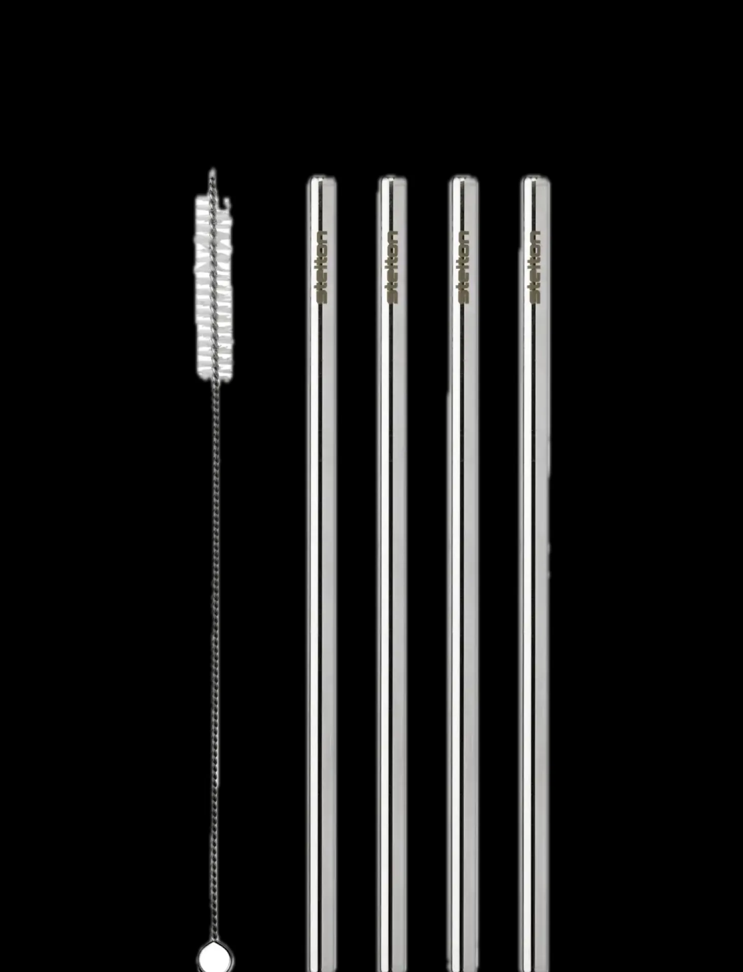 Stelton - genanvendelige sugerør 4 Stk steel