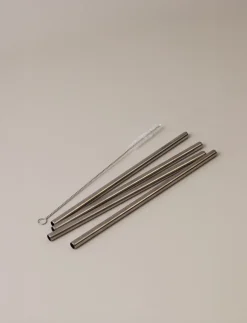 Stelton - genanvendelige sugerør 4 Stk steel
