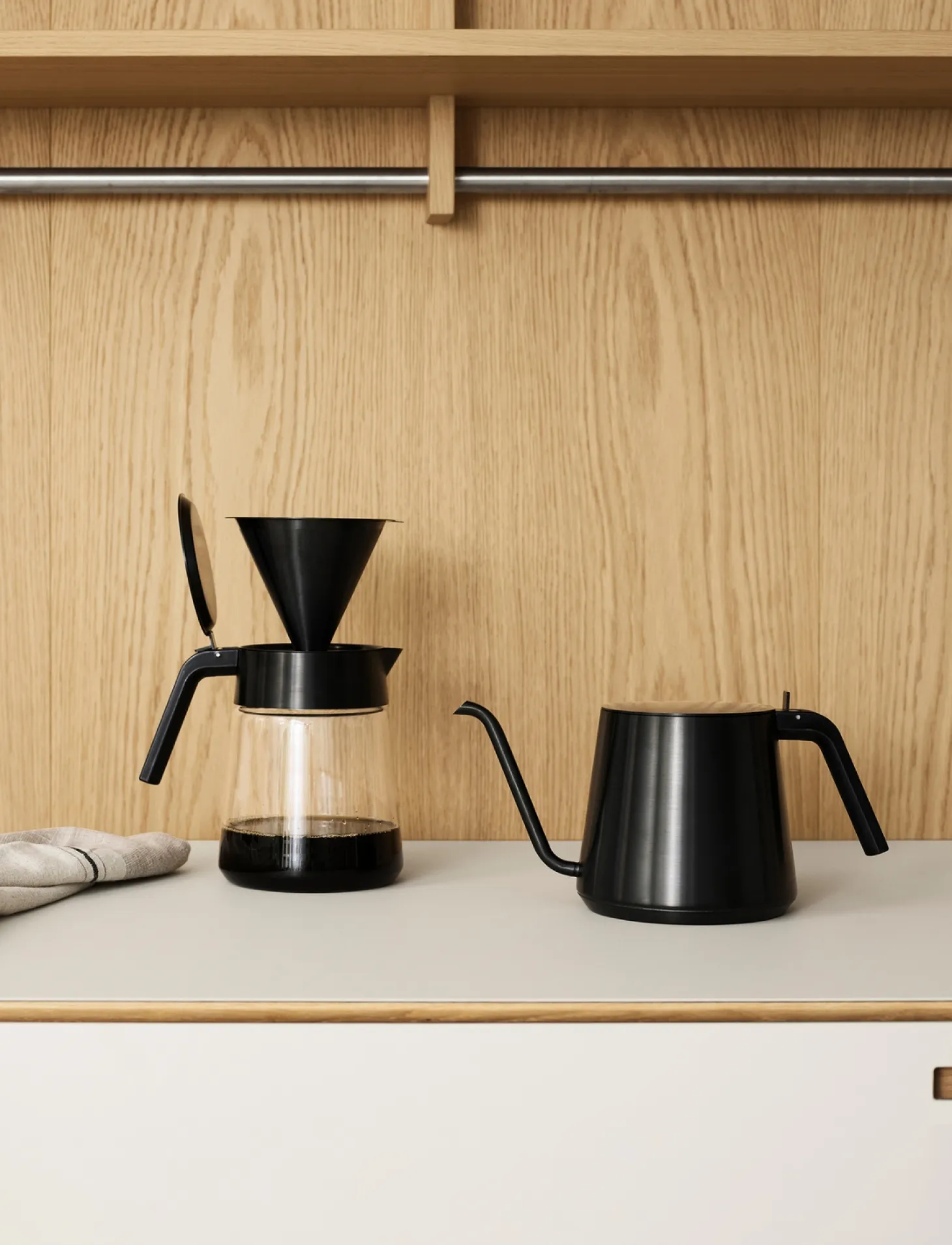 Stelton - Nohr slow brew kaffetragt med filter black metallic