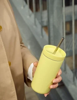 Stelton - To Go Sip termokop med sugerør 0.4 l. laevis