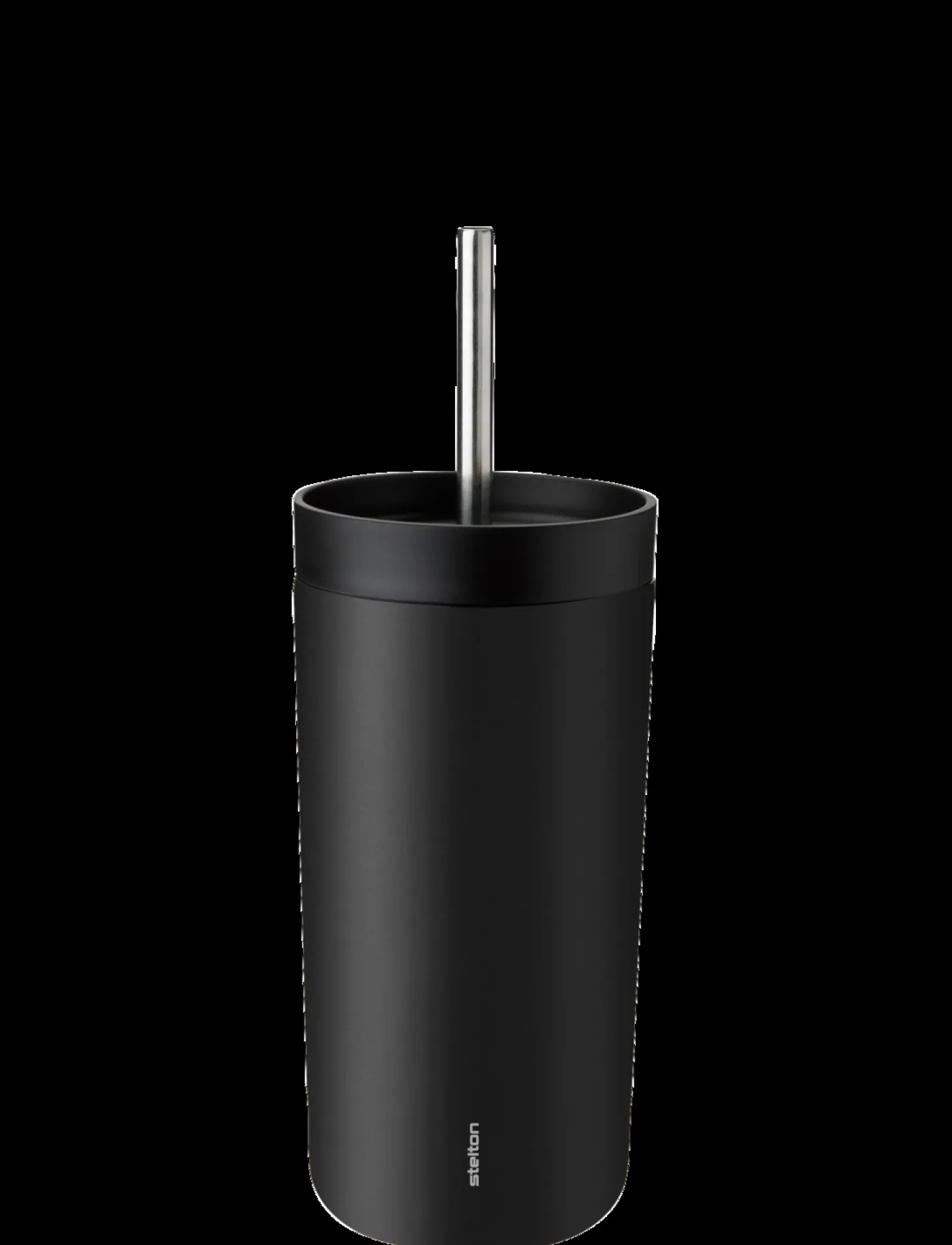 Stelton - To Go Sip termokop med sugerør 0.4 l. soft black