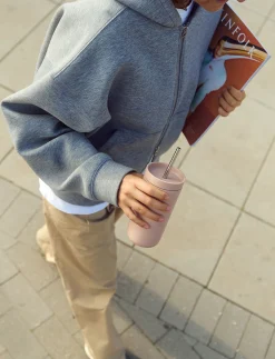 Stelton - To Go Sip termokop med sugerør 0.4 l. heather