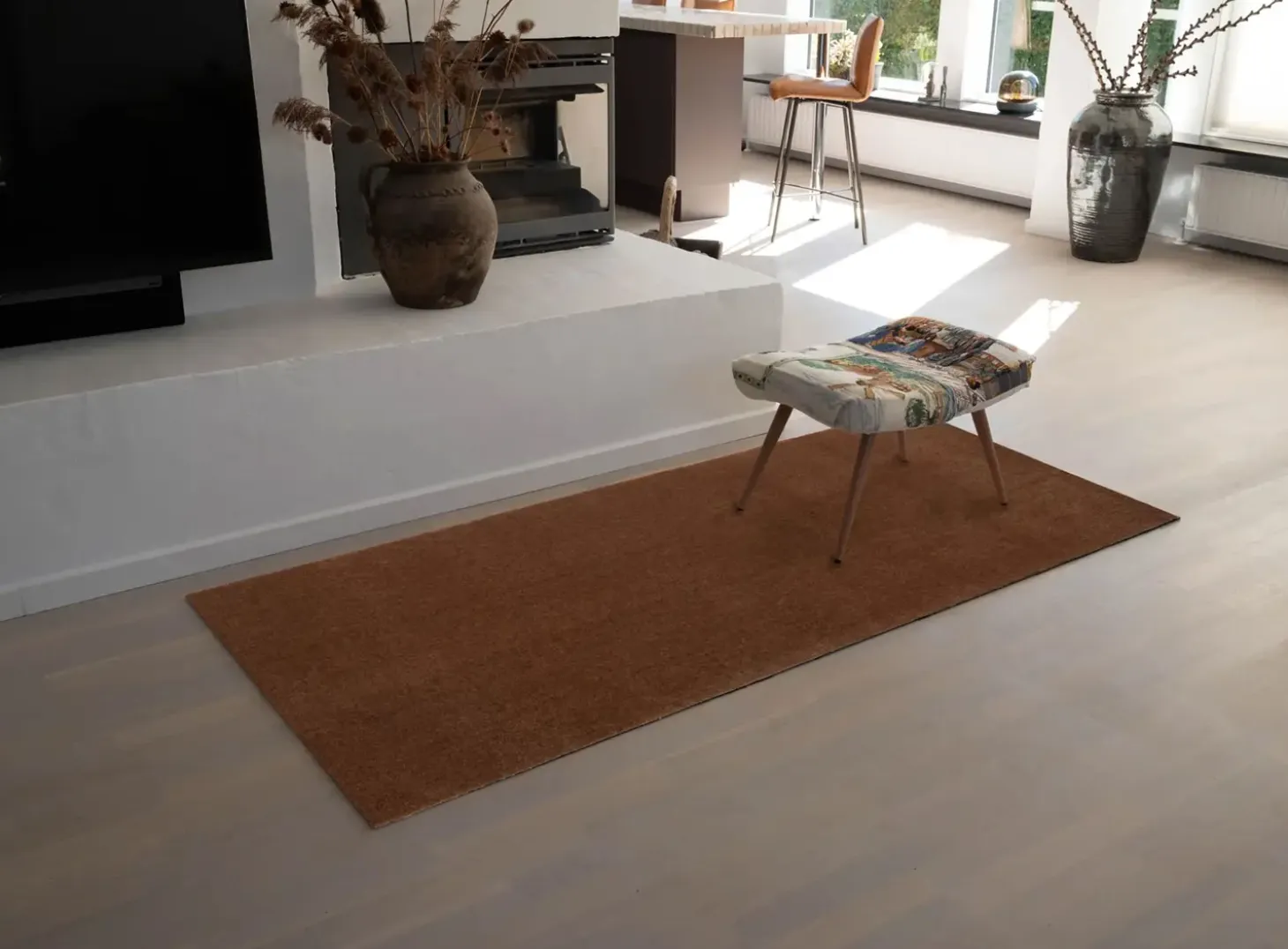 Tica Copenhagen - Gulvmåtte / Tæppe - Cognac - 90x200 cm
