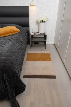 Tica Copenhagen - Løber - Stripes Horizon - Ivory-Dijon-Brown - 90x200 cm