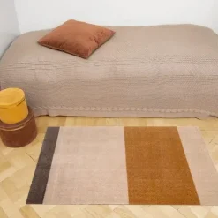 Tica Copenhagen - Løber - Stripes Horizon - Ivory-Dijon-Brown - 90x200 cm