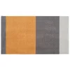 Tica Copenhagen - Smudsmåtte - Stripes Horizon - Dijon/Lysegrå/Steelgrey - 60x90 cm