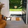 Tica Copenhagen - Smudsmåtte - Stripes Horizon - Ivory-Dijon-Brown - 67x120 cm