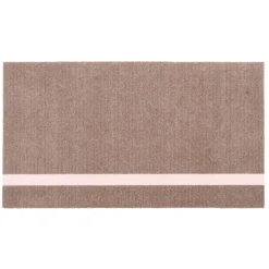 Tica Copenhagen - Smudsmåtte - Stripes Vertical - Sand/Lyserød - 67x120 cm