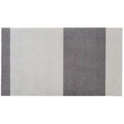 Tica Copenhagen - Smudsmåtte - Stripes Horizon - Steelgrey/Lysegrå - 67x120 cm