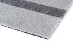 Tica Copenhagen - Smudsmåtte - Stripes Vertical - Lysegrå/Steelgrey - 60x90 cm