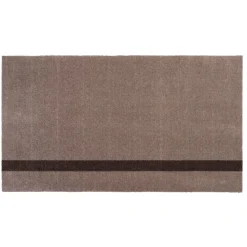 Tica Copenhagen - Smudsmåtte - Stripes Vertical - Brun/Sand - 90x200 cm