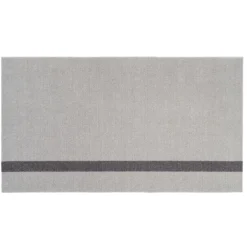Tica Copenhagen - Smudsmåtte - Stripes Vertical - Steelgrey/Lysegrå - 90x200 cm