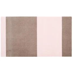 Tica Copenhagen - Smudsmåtte - Stripes Horizon - Sand/Lyserød - 90x130 cm