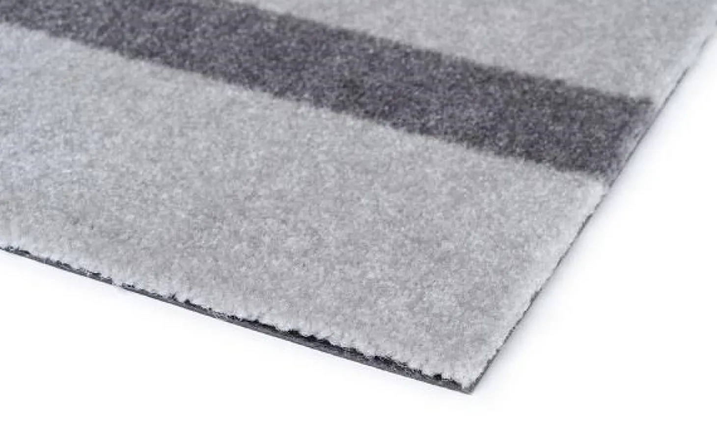 Tica Copenhagen - Smudsmåtte - Stripes Vertical - Lysegrå/Steelgrey - 67x120 cm