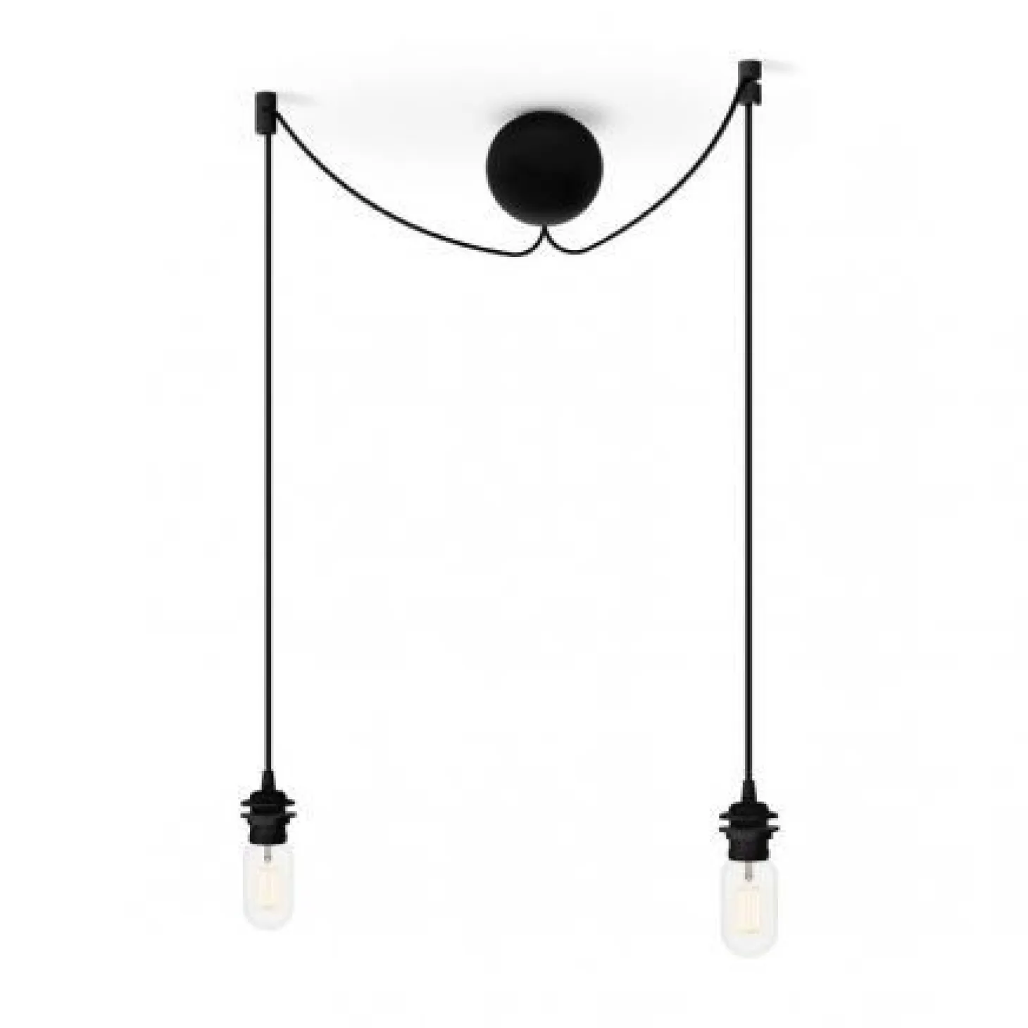 Umage - Baldakin til 2 pendellamper - Cannonball black cluster 2