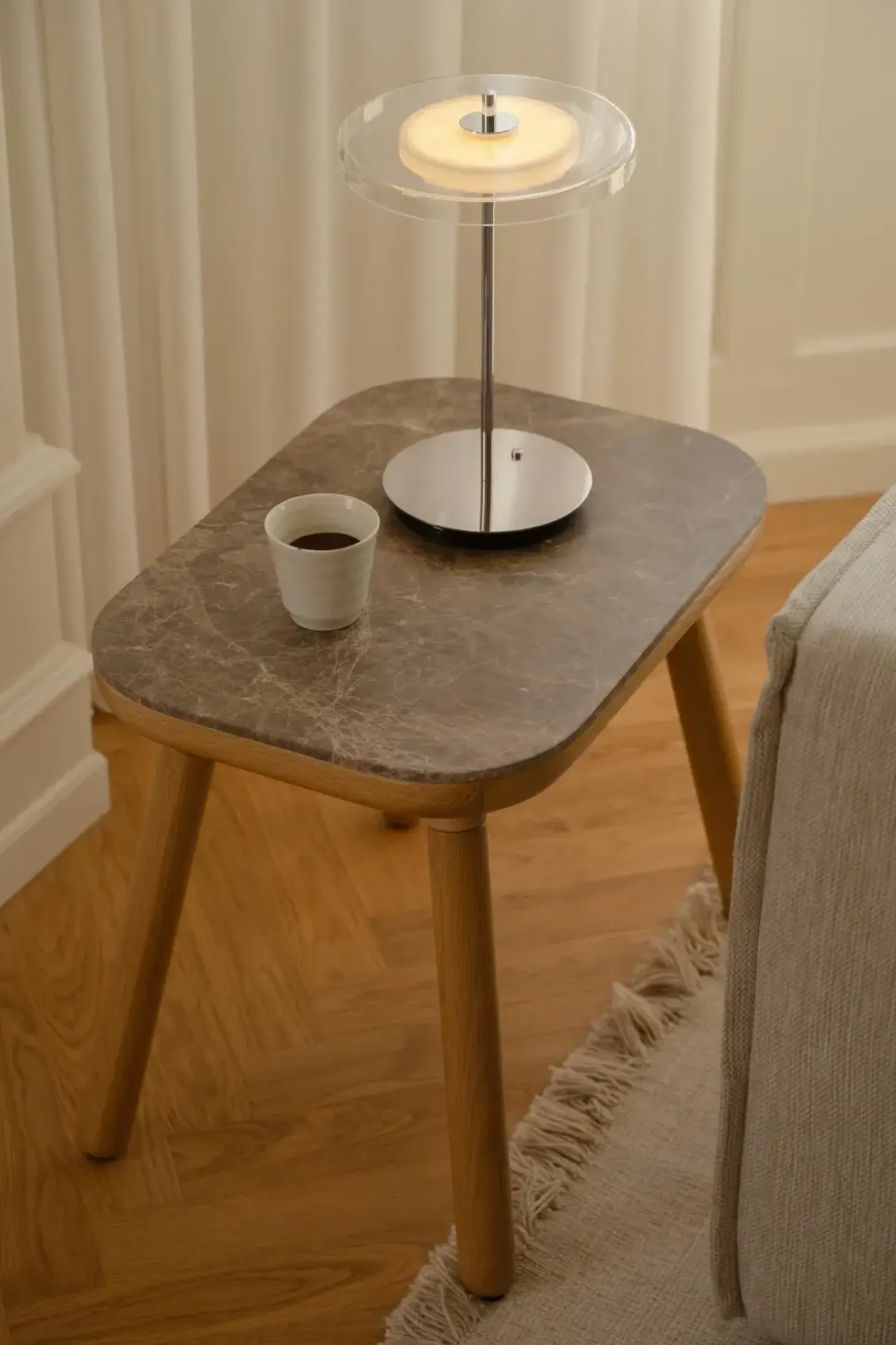 Umage - Bordlampe - Asteria Move - Glas/stål - Ø20 cm