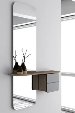 Umage - Entrespejl One More Look - Grå og Eg - Anthracite grey/oak