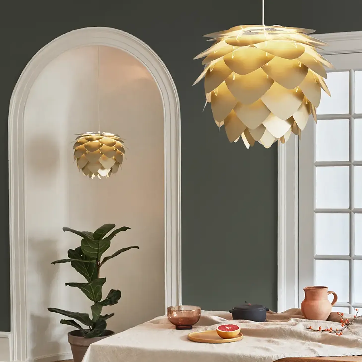 Umage - Lampeskærm - Aluvia Pendel - Pearl White - Medium