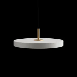 Umage - Loftlampe pendel - Asteria - Messingtop - Hvid/Nuance mist - Mini Ø31 cm