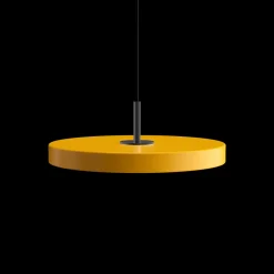 Umage - Pendel - Asteria - Sort top/Saffron Gul - Mini Ø31 cm