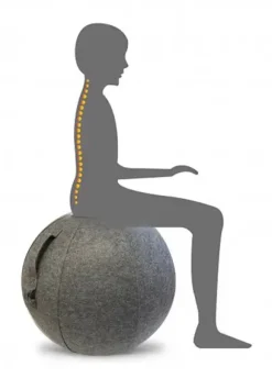 UNILUX - Ergonomisk Siddebold - ERGO SPHERE Balancebold - Grå