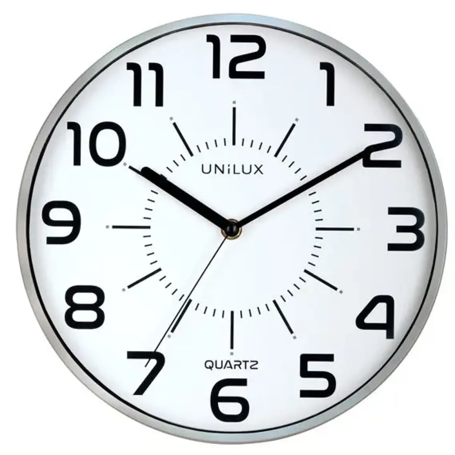 UNILUX - Væg Ur - POP UR - QUARTZ SYSTEM - Sølv