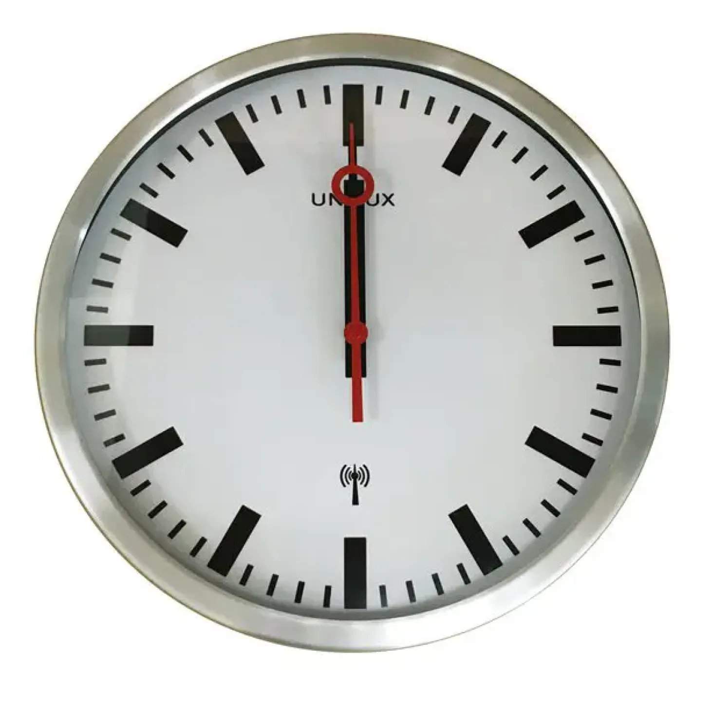 UNILUX - Væg Ur - Stationsur - Metal grå - ø35 cm