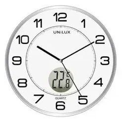 UNILUX - Væg Ur - TEMPUS - Sølv