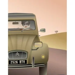 VISSEVASSE - 2CV Citroën plakat - 50x70 cm
