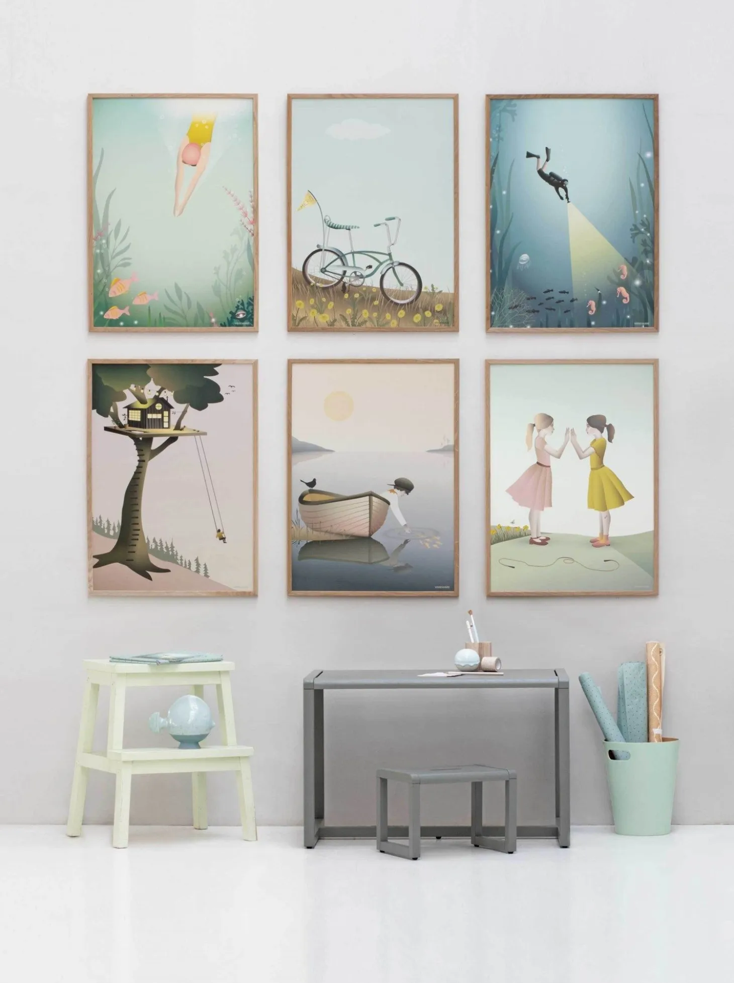 VISSEVASSE - Plakat - The Diver - 30x40 cm