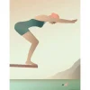 VISSEVASSE - Svømmeren plakat - 15x21 cm