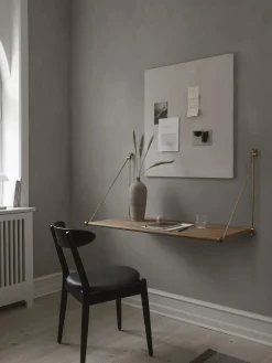 We Do Wood - Vægskrivebord - eg/messing
