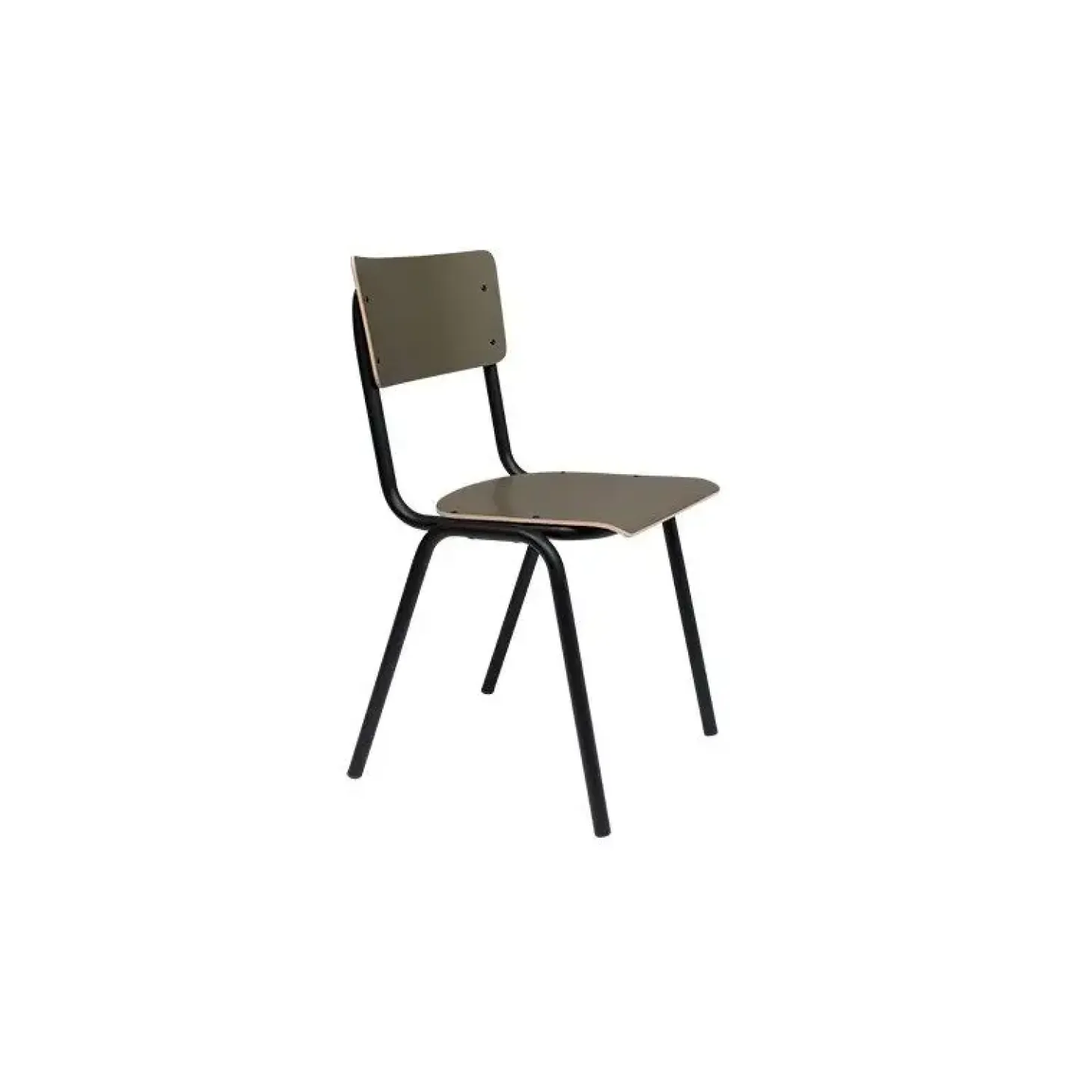 Zuiver - Back To School stol - Mat Oliven Grøn